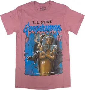 Goosebumps Welcome to Horrorland Men's Classic Horror Short Sleeve T-Shirt (Small) Purple S-4XL