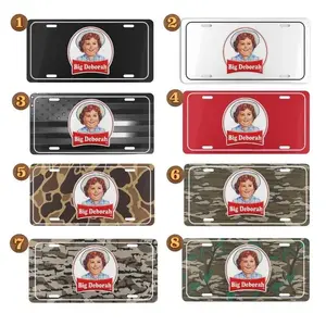 Big Deborah Camo License Plate, 12 x 6 Aluminum Vanity Tag for US Vehicles, best gift, Old School Bottomland Camo