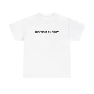 Big Tism Energy Unisex Heavy Cotton Tee, Funny, Humorous and playful Tshirt, for men, for women, Everyday Comfort