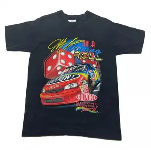 100% pure cotton, fashionable street style vintage 90s Jeff Gordon NASCAR racing T-shirt, Jeff Gordon shirt, 90s NASCAR shirt, 90s NASCAR T-shirt