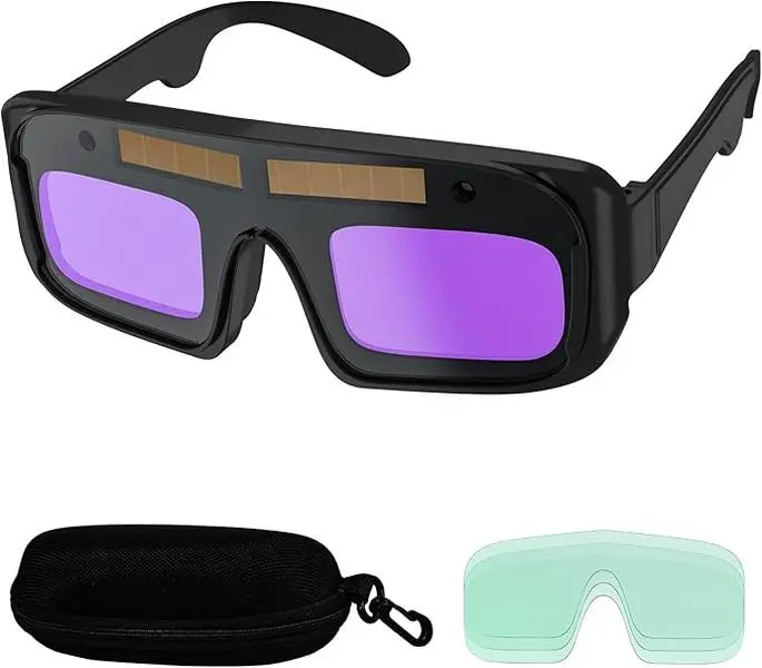 Electro-optical Darkening Welding Goggles| UV/IR Protection and 1/25000 Second Response Time-TIG/MIG/ARC Welding Mask with Clear Lens