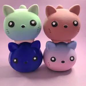 Cat Cute 3D Printed Cat Clicker Toy, Handheld Fidget, Kawaii Cat Stress Reliever, desk Fidget toy, best gift for friend, cute toy for adults
