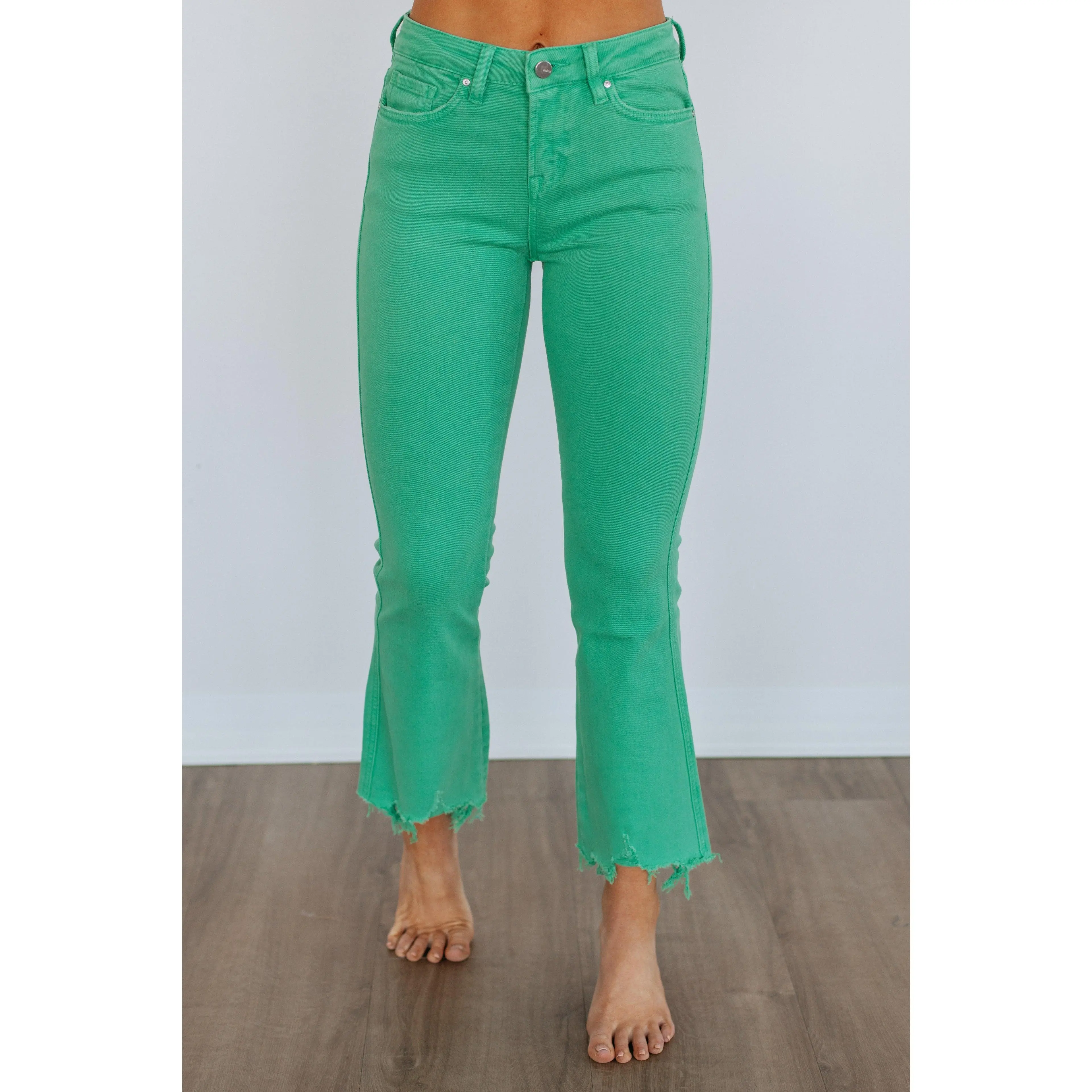 Emberly Mica Jeans - Shamrock