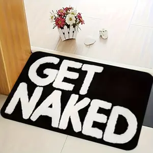 1pc "Break Free" Black and White Text Humorous and Entertaining Welcome Mat Interesting Entrance Floor Mat Kitchen Carpet Living Room and Bedroom Home Decoration Washable Runner Rugs