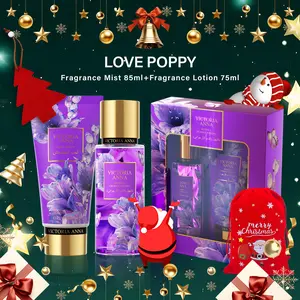 Victoria Anna Body Care Gift Set-Hydrating Lotion & Fragrance Mist for Dry Winter Skin Perfect Thanks Giving Day &Christmas Surprise Daily Hydration & Floral and fruity fragrance