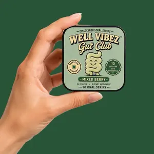 Gut Club | 10 Billion Probiotics and Enzymes Fast Dissolving Oral Strip