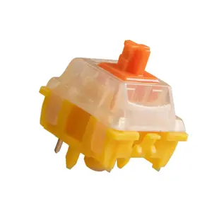 GATERON Everfree Curry Linear Switches, 50gf Pre-lubed 5-Pin Mechanical Keyboard Switches, 4mm Total Travel, SMD RGB Compatible for MX Custom Keyboards