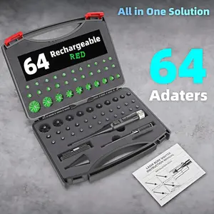 Stop Wasting Resources! Universal Laser Boresighter Kit for 200+ Models. Red/Green Sight with 32/64 Adapters (0.17-12GA) | All-in-One Calibration Solution