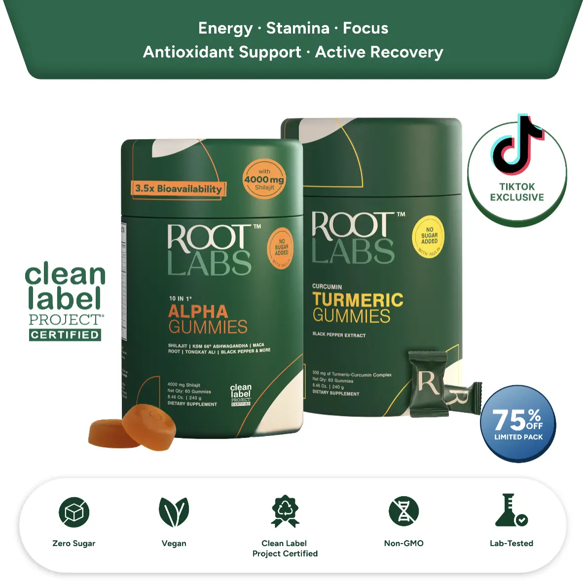 The Glow Duo | Alpha 10-in-1 + Curcumin Turmeric Gummies | New Year New Me Edition | Energy, Antioxidant Support & Daily Balance | Start 2026 Strong