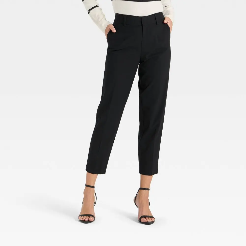 A New Day Women's High-Rise Tapered Leg Ankle Dress Pants