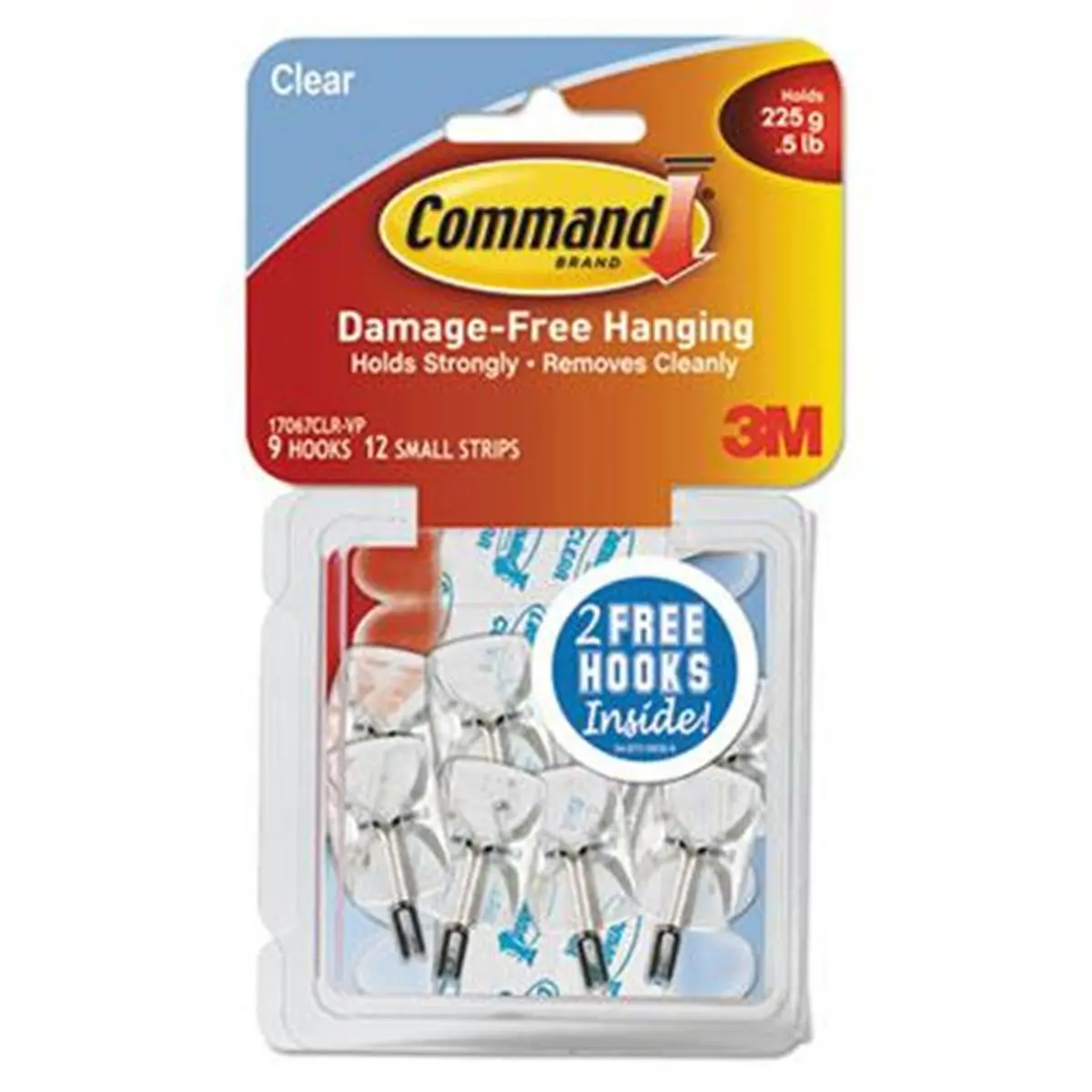 212 MAIN Damage-Free Hangable Hooks and Strips Pack - Metal Wall-Mounted Hooks with Plastic Construction for Home Supplies, Home Decor Hanging, Wall Mounted Hook