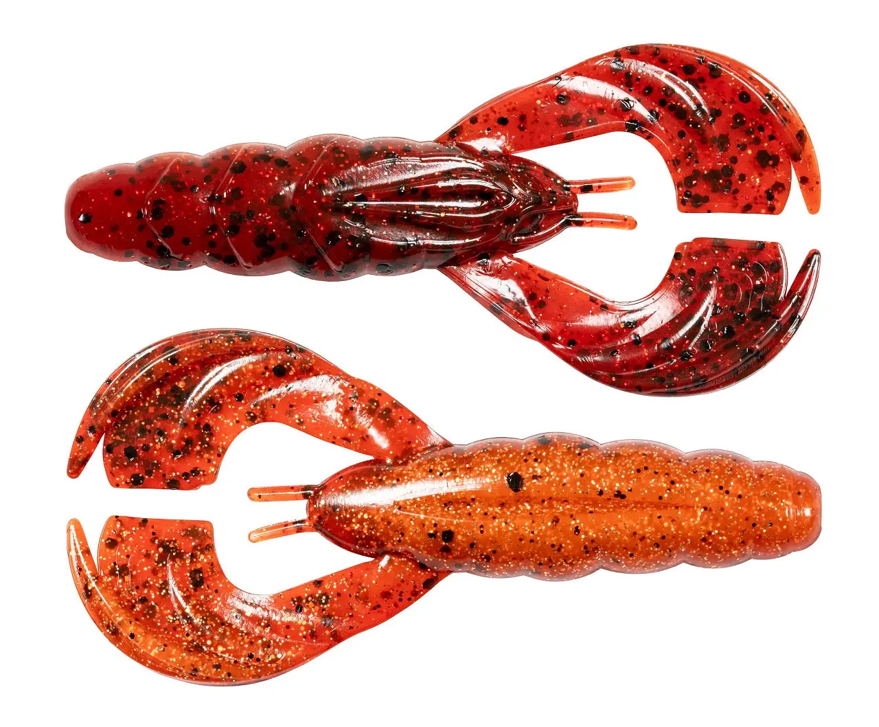 3.75 Inch Lifelike Crayfish Lure, Durable ElaZtech Soft Plastic Craw Bait with Buoyant Floating Claws for Jig Trailers & Flipping (3 Pack), Artificial Fishing Lure, Lifelike Crayfish Lures