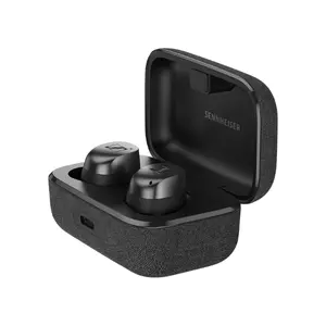Sennheiser MOMENTUM True Wireless 4 Smart Earbuds with Bluetooth 5.4, Crystal-Clear Sound, Comfortable Design, 30-Hour Battery Life, Adaptive ANC, LE Audio and Auracast - Black Graphite