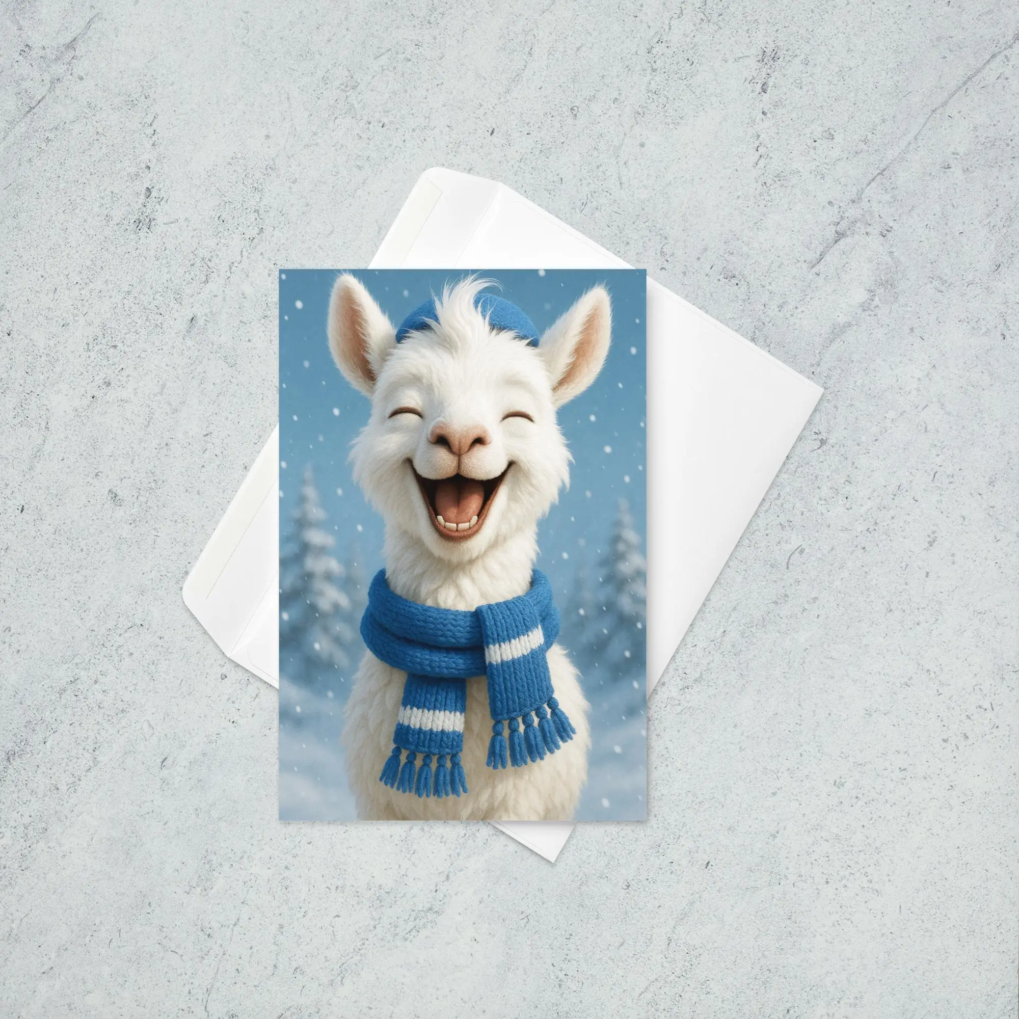 Happy Llamakkah 4" x 6" Holiday Card