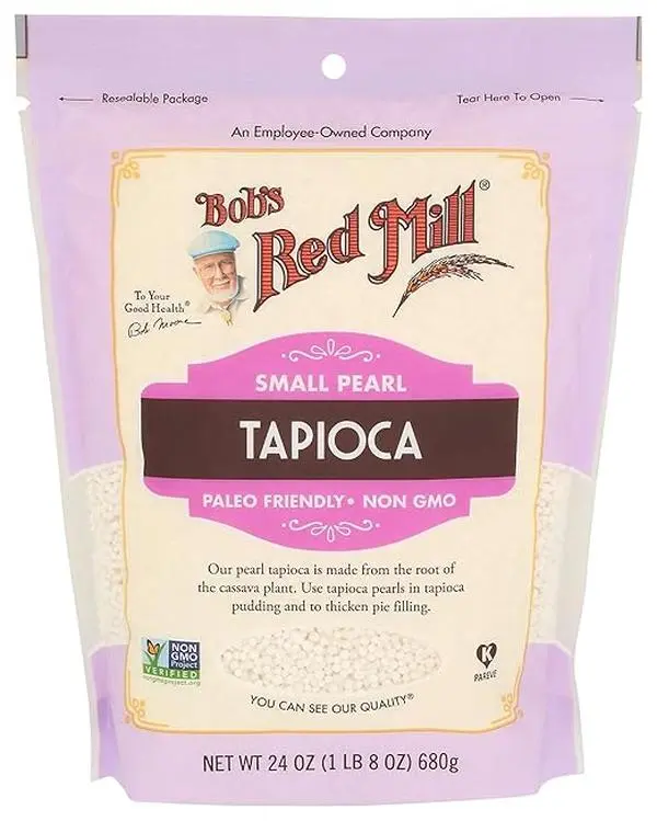 Bob's Red Mill Small Pearl Tapioca 24 oz (680 g) Non GMO, Vegan, Paleo Friendly, Kosher.
