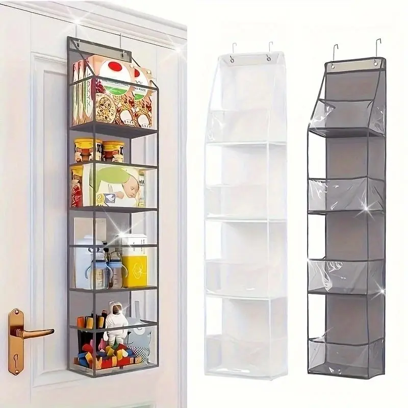 4-Tier Over-The-Door Hangable Organizer with Anti-Tilt Design - Home Storage Basket for Storage Organization, Bedroom, Dormitory Back to School Essentials, Organizer Storage