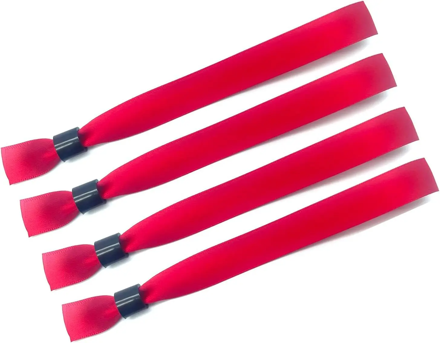 100-Pack Cloth Wristband Bracelets, Red Lightweight Event Accessory, 13.78in x 0.59in for Concerts, Festivals, Bracelet
