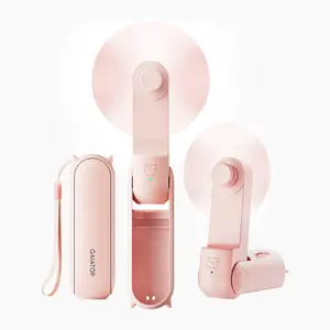 Mini Handheld Fan with Phone Charging - Gaiatop, Foldable Pocket Design, USB Battery-Powered, Ideal for Women, Travel, and Outdoors
