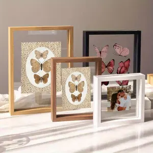 Double-sided transparent table photo frame, suitable for holding photos, plant specimens, paintings, etc, Mdf Picture Frame