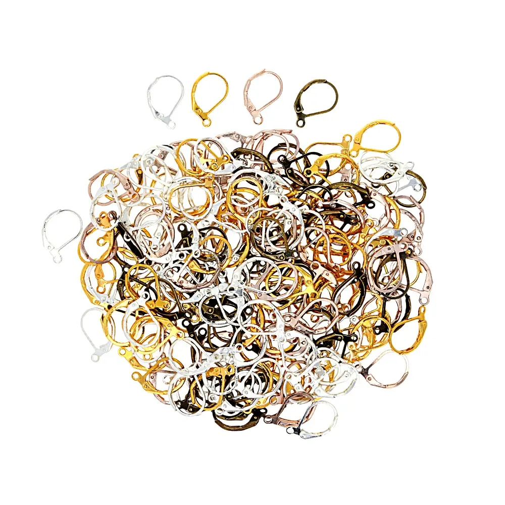 JTV Multi-Tone 15x10mm Leverback Earring Component Set of 200