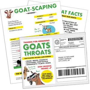 Goat Goatscaping Prank Mailer Joke Gag Sent 100% Anonymously!