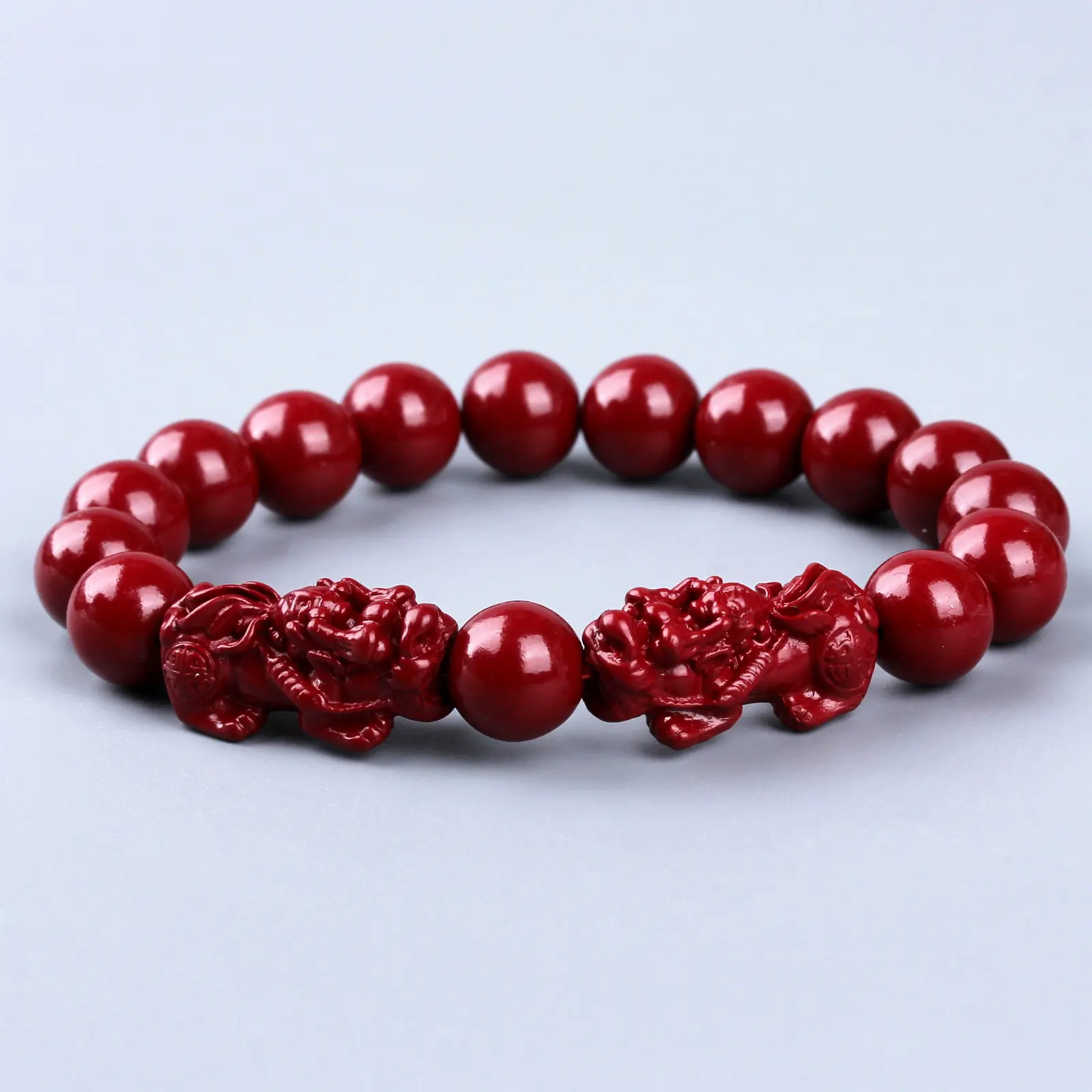 Traditional Good Luck Bracelet Red Beaded Bracelet with Pixiu Charms