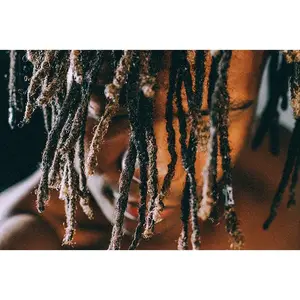 Real Human Hair Dreadlocks Loose Ended Afro Kinky Medium 1/4" 10 Locs Handmade Natural Grown Locs for Length & Repairs Interlocked Locs