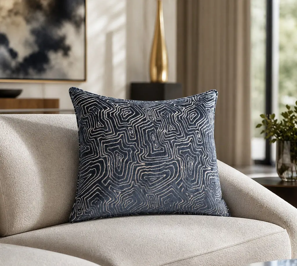 Nala Geometric Charcoal Pillow