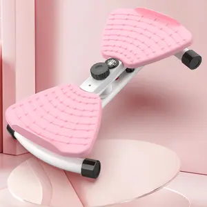 Waist twisting machine with smart digital counter and resistance bands, supports 300 lbs, silent abdominal twisting board, suitable for home workouts