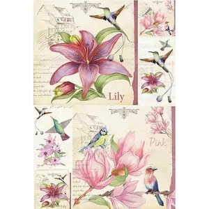 Pink Lily Rice Paper