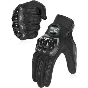 Summer Motorcycle Gloves, Breathable Hard Knuckle Touchscreen Protective Gear, Anti-Injury Biker Performance Racing Sports Gloves for Dirt Bike Moto Tactical Use Riding Gear