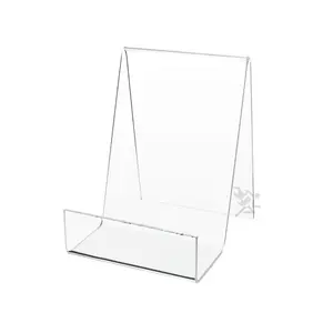 Acrylic 5.5" Book Display Stand Easel with 2" Resting Shelf