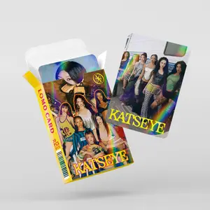 1 Box 30 Sheets Katseye Group Collection Dual-Sided Star Photo Cards Postcards, Rare Holographic Cards, Perfect for Room Decoration, Notebook Photos, Holiday Gift