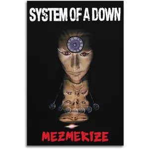 System of A Down Poster Mezmerize Album Music Poster Posters for Room Aesthetic Poster Canvas Wall Art Posters Bedroom Painting 08x12inch(20x30cm)