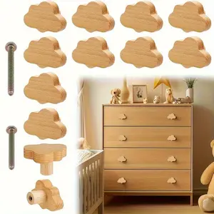 2pcs Cute Room Drawer Door Pulls, Clouds Shape Furniture Handles, Kitchen Cabinet Handles, Cupboard Wardrobe Doors Knobs