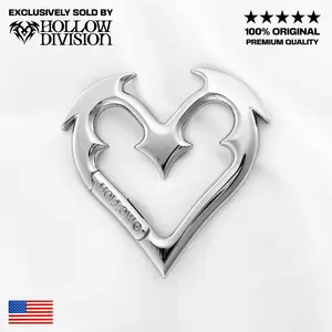 Hollow Heartbreaker XL Carabiner - The Original Gothic Heart Metal Keychain, Heavy Duty, Bold Design, Zinc Alloy, Perfect for Keys, Bags & Kingdom Fashion Accessories