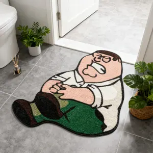 1 piece decorative carpet, Decorative rug, cartoon character irregular carpet foot pain abstract carpet hand wash only soft and comfortable indoor carpet suitable for living room, study, leisure area, etc. irregular carpet, gift for friends