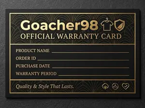 Official Warranty Card: Baseball Jersey - Goacher98.