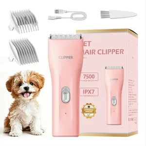 Pet Clippers for Dog Hair Grooming Low Noise, Rechargeable Cordless Cat Shaver with Ceramic Blade,Portable Pet Hair Trimmer for Matted & Long Hair Groomer Tools