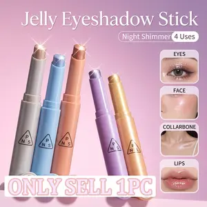 6-Color Jelly Eyeshadow Stick — Explosive Sparkle, Sheer Luster, and Natural Brightening, Glitter Makeup. Suitable for both Face and Body. Waterproof and Sweat-Resistant. Perfect for Music Festivals, Parties, and Daily Wear — Flatters All Skin Tones