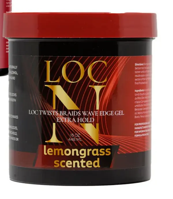Hair Gel for Locs & Twists, Alcohol-Free Strong Hold Formula for Shiny Hair & Smooth Edges, Naturally Derived, Lemongrass Scent, 16 oz, Strong Hold Gel, Frizz Control, Waves, Natural Waves, Haircare, Slick