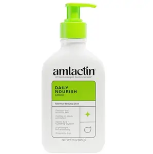 Daily Nourish Therapeutic Body Lotion for Dry Skin - No-Scrub Exfoliator and Moisturizer - AmLactin 12% Lactic Acid Lotion, 7.9 oz (Packaging May Vary)