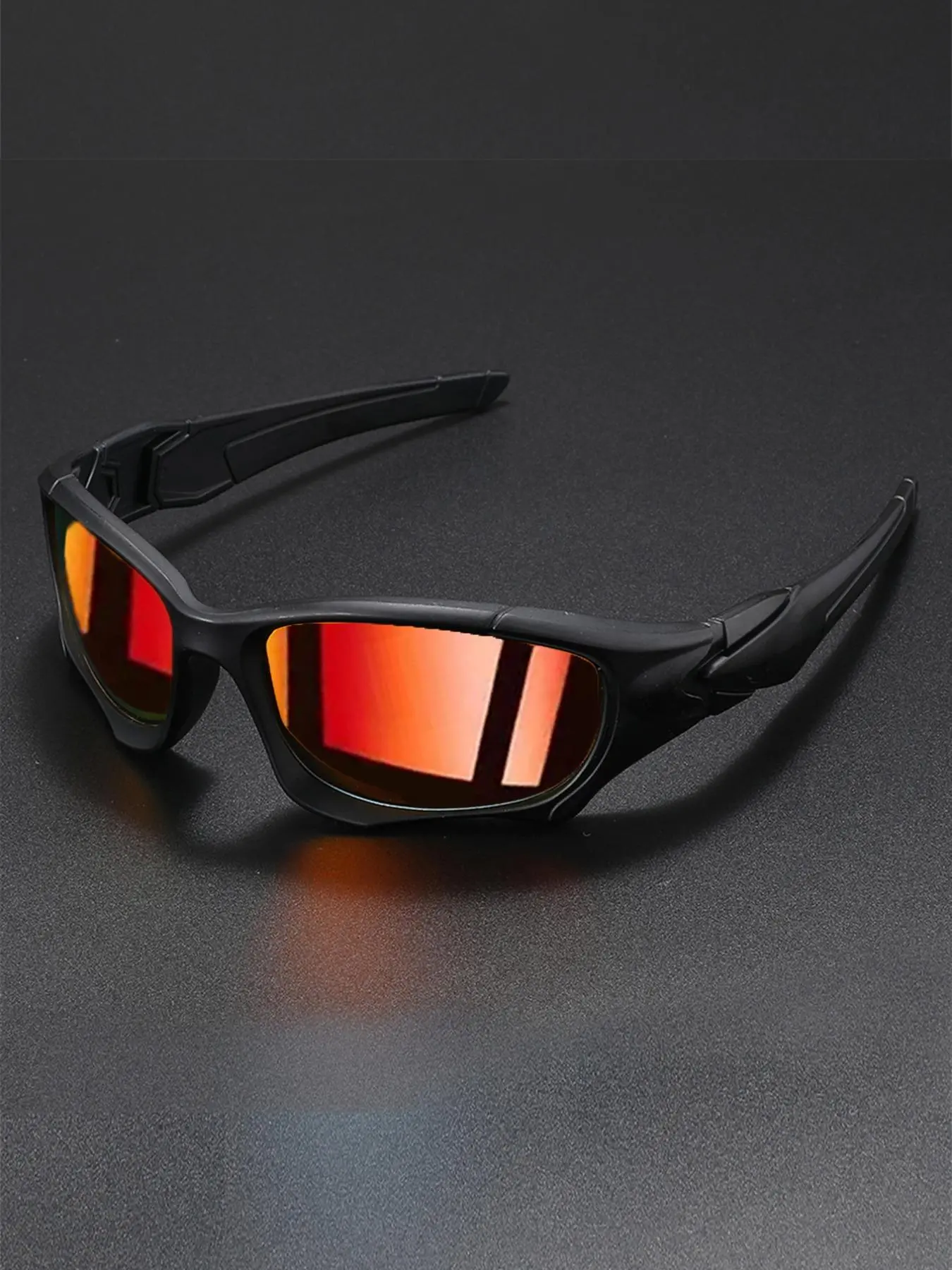 Unisex Sporty Sunglasses, Trendy Casual Wraparound Frame Sunglasses for Everyday Use, Fashion Accessories for Outdoor Activities, Polycarbonate Sports Eyewear