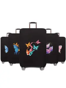 Butterfly Pattern Luggage Cover, Travel Luggage Protective Cover, Suitcase Case Travel Accessories for 18-28 Inch Suitcase