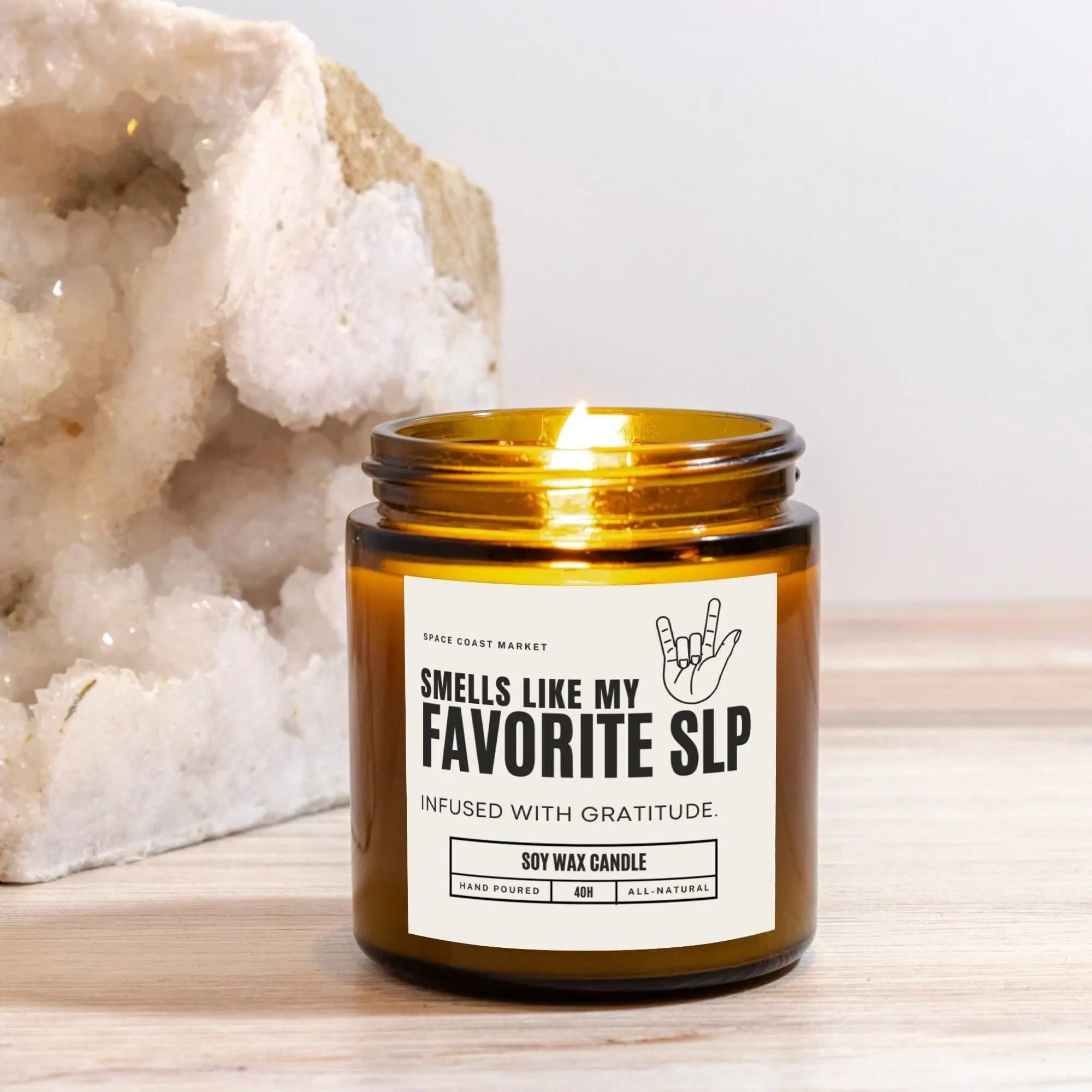 SLP soy candle gift for speech language pathologist thank you gift end of school year appreciation gifts for speech therapists school slp