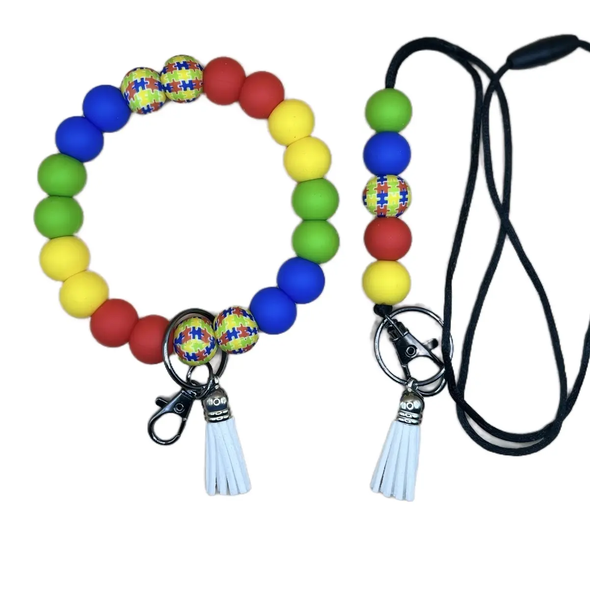 Silicone Keychain Set for Autism Awareness - Pack of 2