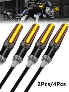 Motorcycle LED Turn Signal Lights, Blinkers, 12V, Fits Most Bikes, Durable & Bright, High-Quality Leds, No Battery Included, Motor Parts Accessories