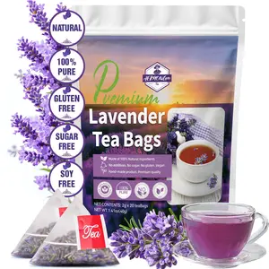 Lavender Flower Tea, Organic Chamomile & Lavender, Stress Relief, 16 Tea Bags