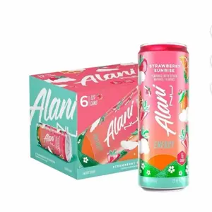 Alani Nu STRAWBERRY SUNRISE Sugar Free Low Calorie Energy Drinks 200mg Caffeine Biotin B Vitamins Zero Sugar 10 Calories 12 Fl Oz Cans 24 Pack Naturally Flavored Beverage - Sport