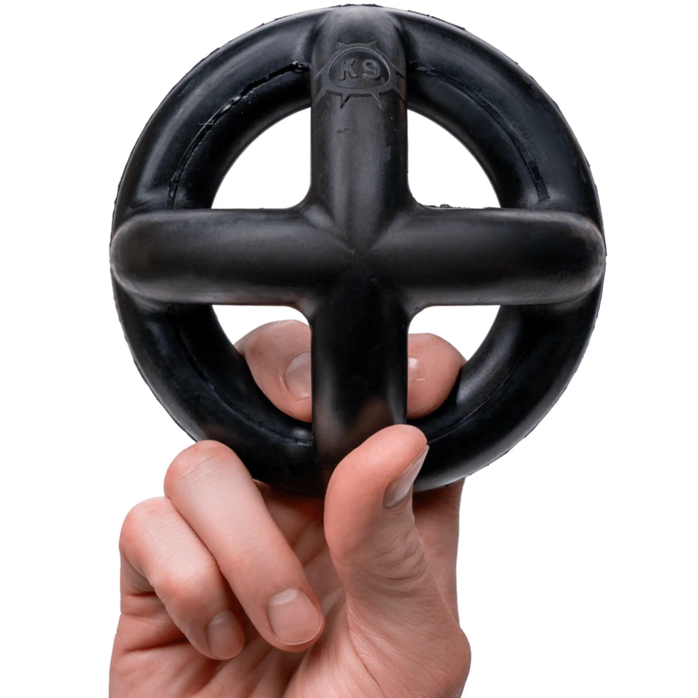 Monster K9 Ring Ball | Virtually Indestructible. Lifetime Guaranteed. | VULCRON Natural Rubber | Durable, Heavy Duty Dog Chew Toy for Aggressive Chewers | Medium & Large Breeds, 5.5”